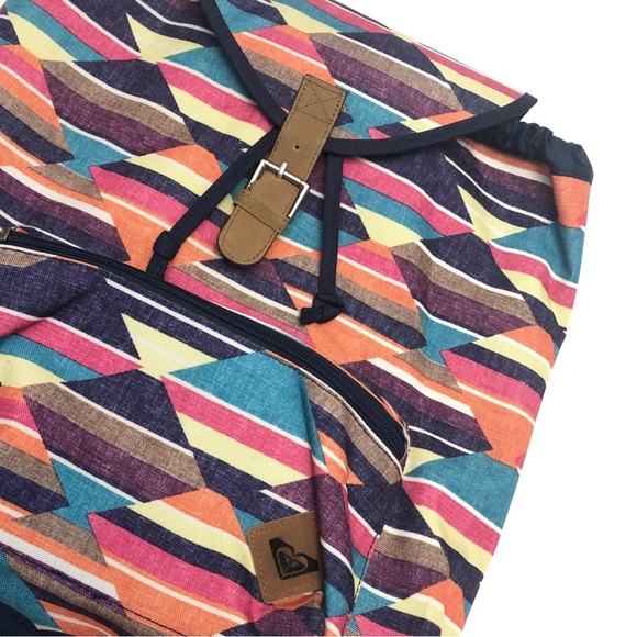 Roxy Multicolor Abstract Large Bookbag Backpack - Picture 6 of 14